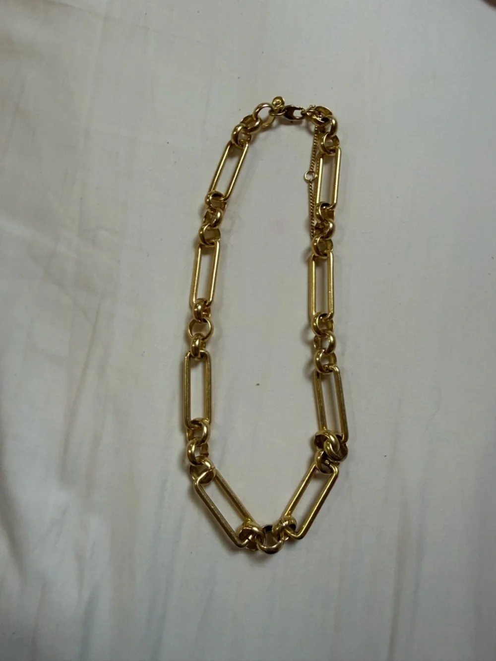 Madewell Gold-Tone Rectangular Link Necklace - Picture 1 of 3
